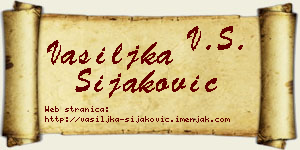 Vasiljka Šijaković vizit kartica